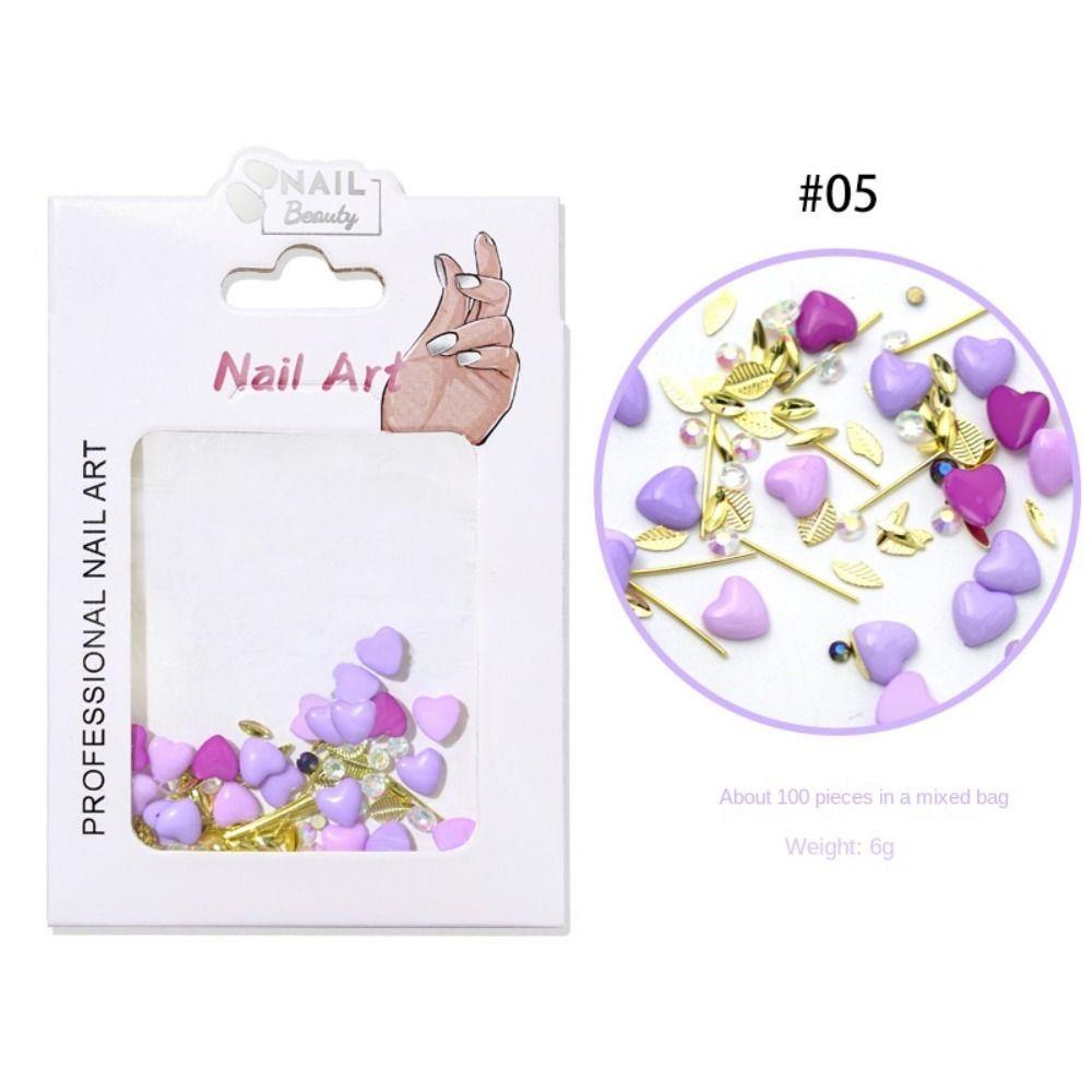 AUGUSTINA Augustina Nail Art Beads 3D Fashion Candy Color Salon Kuku DIY Bahan Kuku Wanita Jepang Perhiasan Kuku