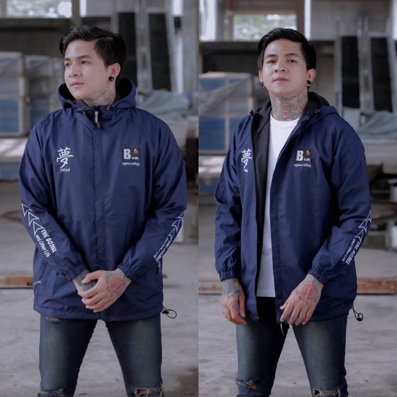 The Bojiel - Jaket Pria Jaket Parasut Jaket Outdoor Mountain Jaket Distro Jaket Casual Navy