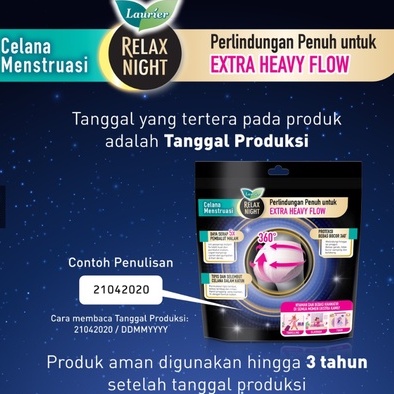 LAURIER RELAX NIGHT CELANA MENSTRUASI M-XL (2 PCS)