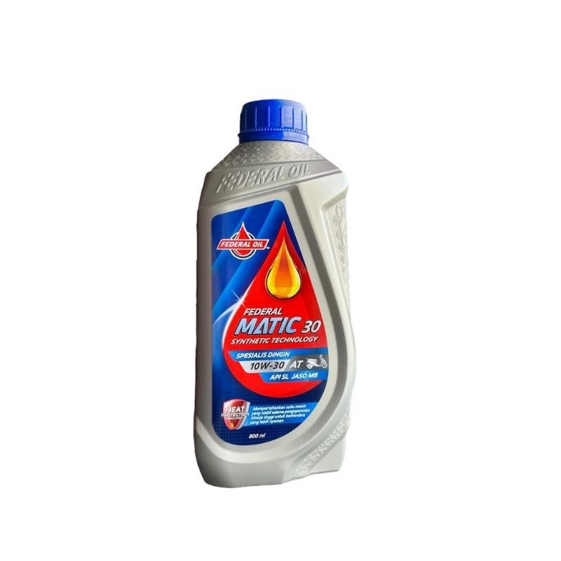 Oli Motor Federal Matic 0.8L 800ML 10W 30 Semi Synthetic