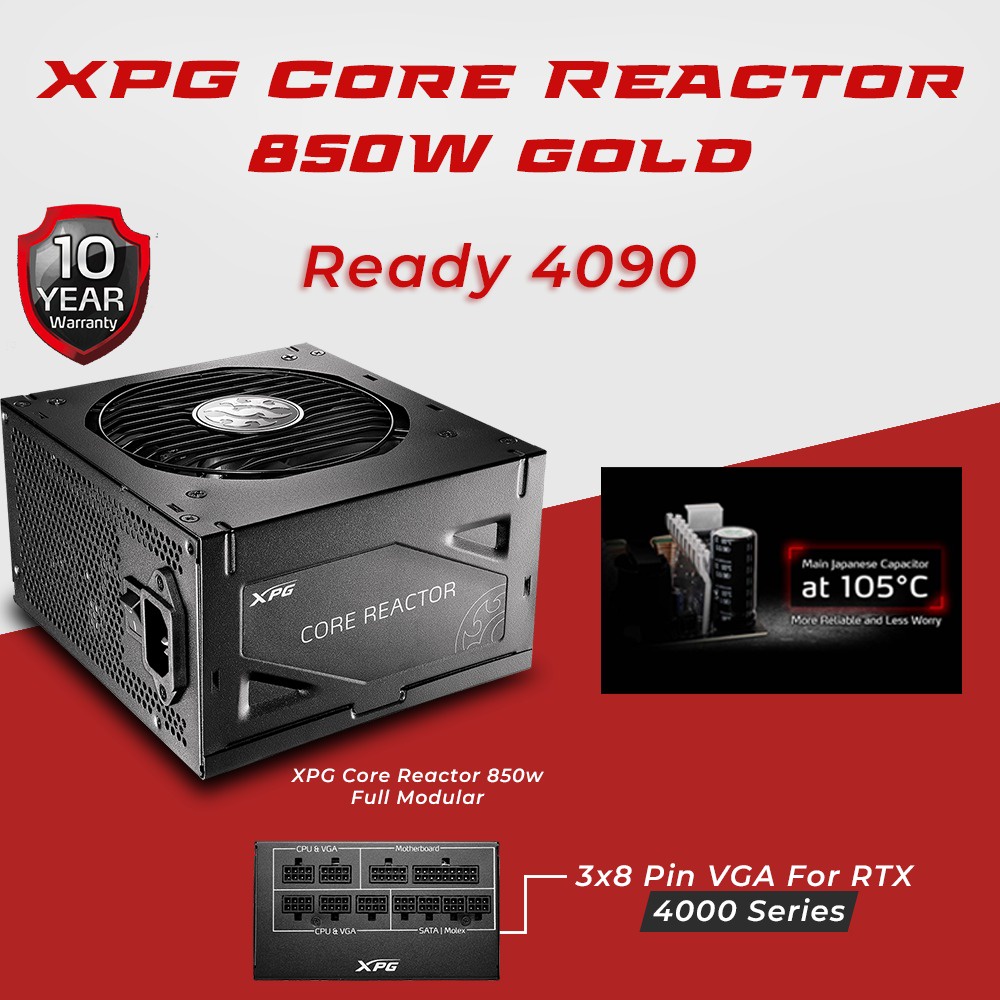 PSU ADATA XPG Core Reactor 850W 80+ GOLD | Power Supply Modular