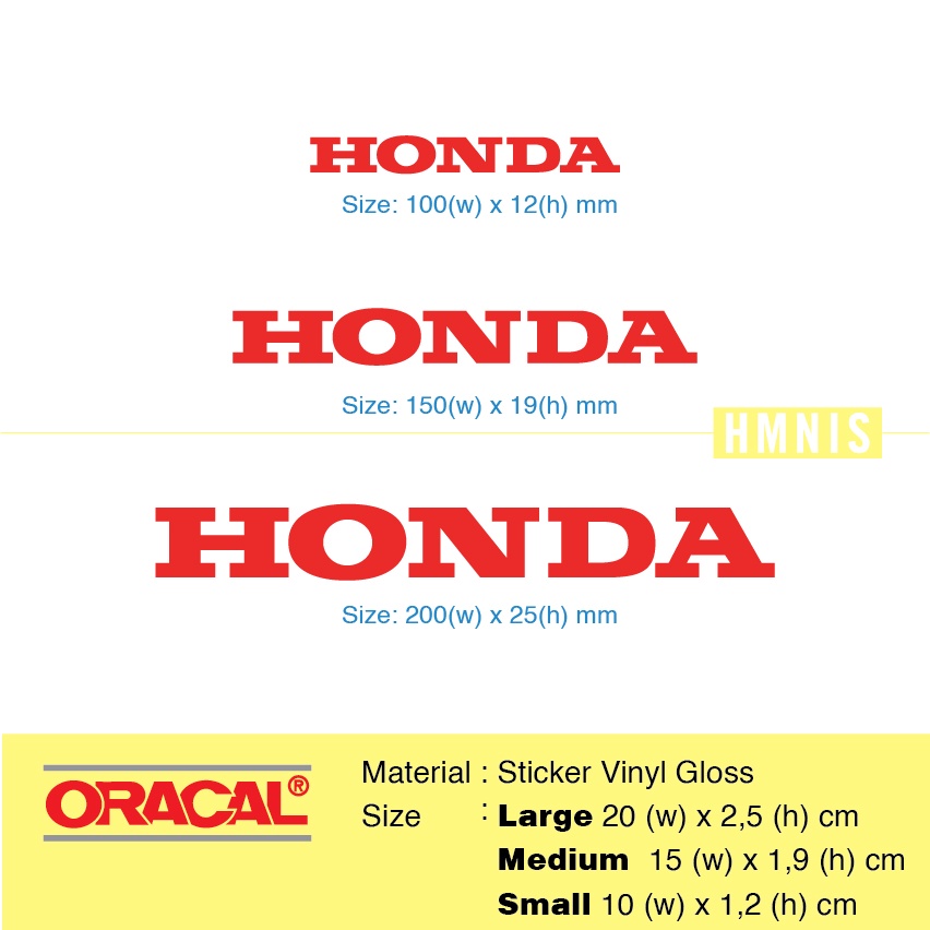 Sticker Honda, Sticker Logo Honda, Cutting Stiker Honda