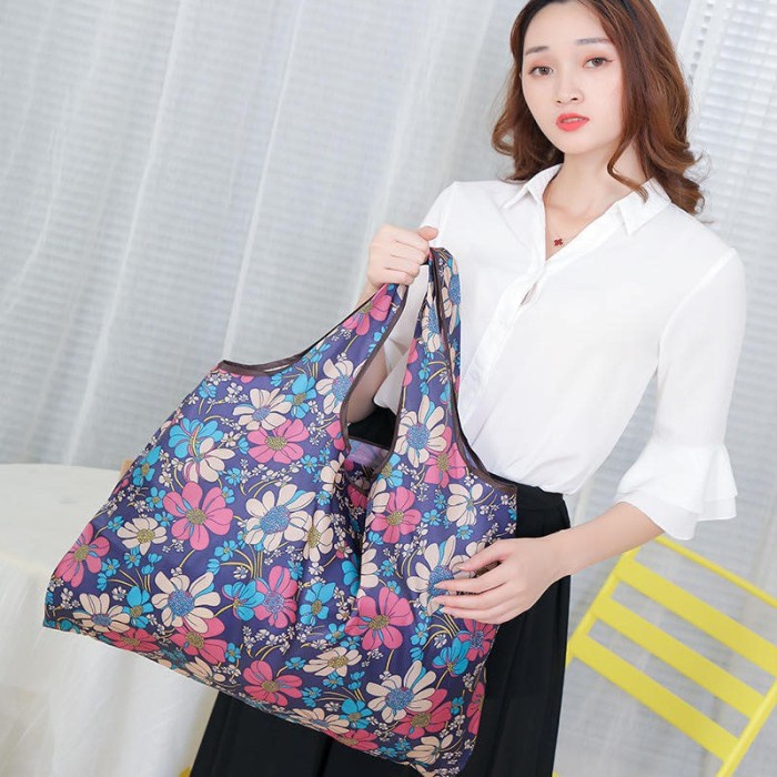 Elmart Tas Lipat Belanja Besar Foldable Shopping Bag Waterproof SB03 Anti Air Tas Travelling