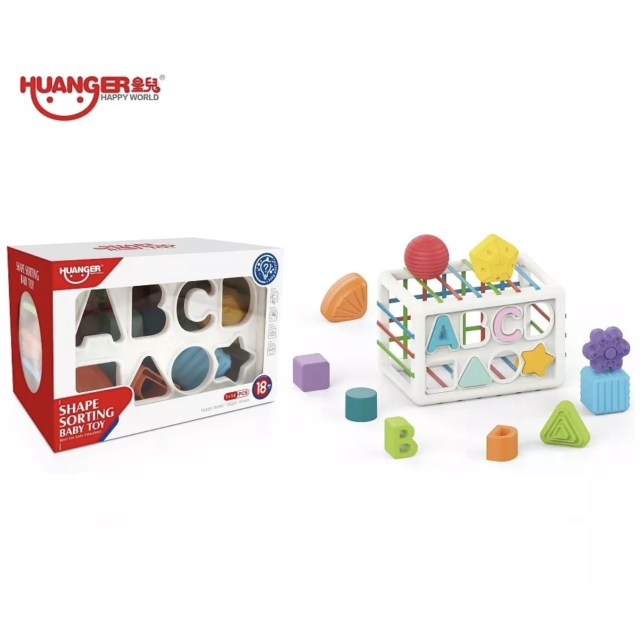 Mainan Montessori Bayi Kotak Mainan Edukasi Anak Shape Sorter Toy HE0209