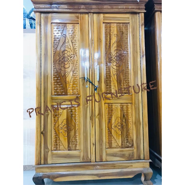 LEMARI KAYU 2 PINTU MINIMALIS MODERN LEMARI KAYU 2 PINTU MURAH