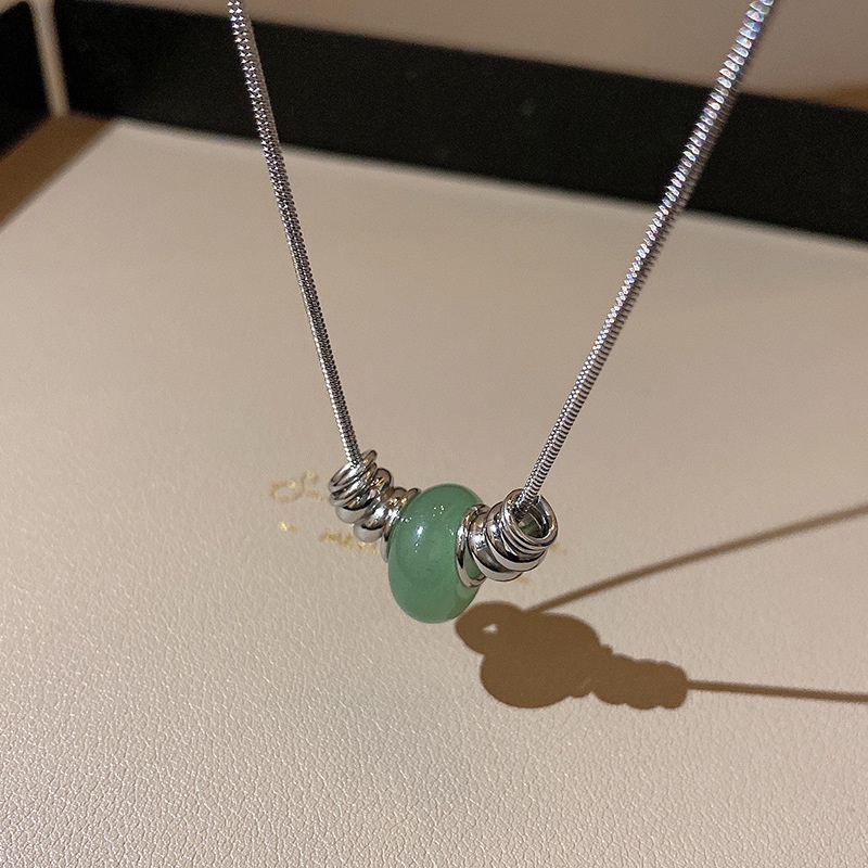 Kalung Choker Bahan Titanium steel Gaya China Retro