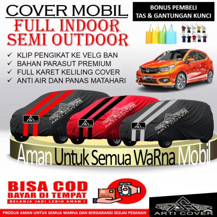 Selimut Sarung Body Cover Mobil Honda Brio Brio Satya Fre pengikat ban