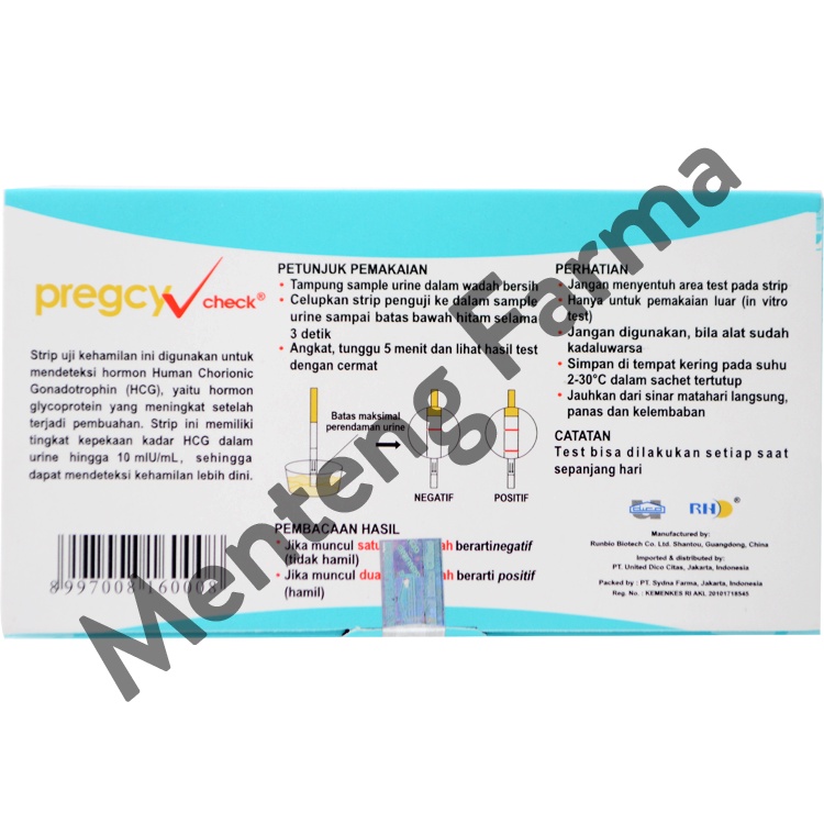 Pregcy Check Test Pack - Alat Uji Kehamilan Strip