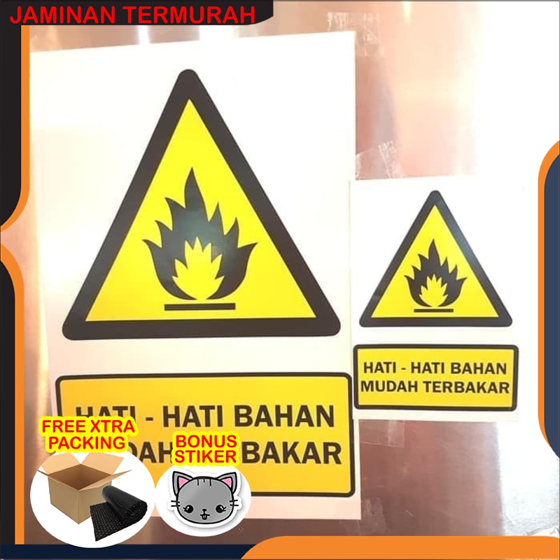 

Grosir BAHAN MUDAH TERBAKAR 30x20cm STIKER LABEL RAMBU sticker k3 keselamatan Keren