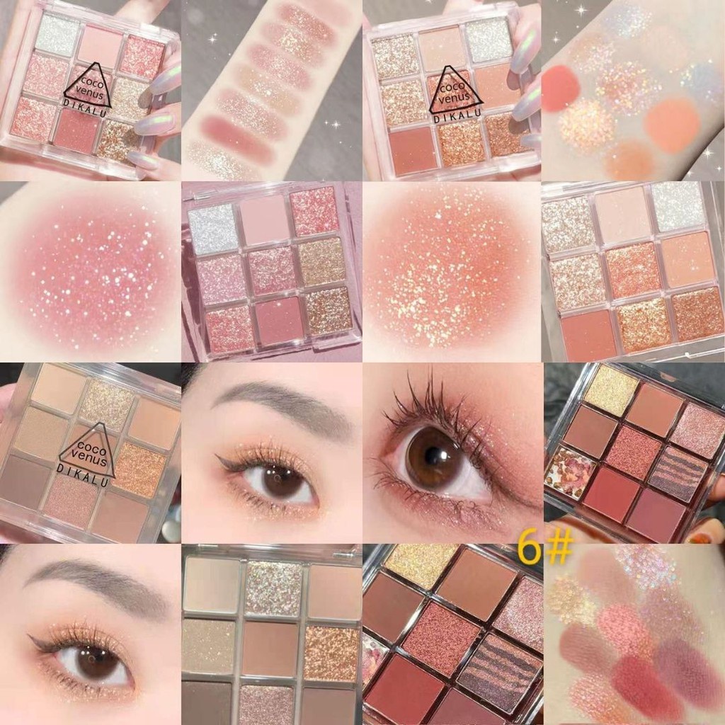 SHINE STAR - DIKALU COCO VENUS Korean Eyeshadow Glitter Pallete Murah Matte Eyeshadow (COD)