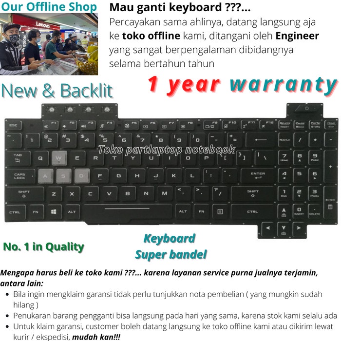 Keyboard Asus TUF Gaming FX505 FX505G new product