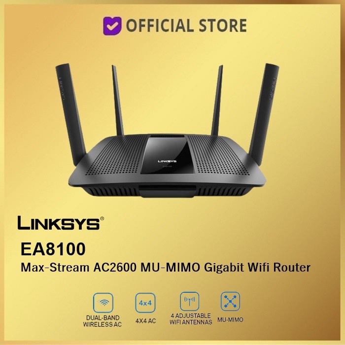 {IqbalStore} Linksys EA8100-AH Max-Stream AC2600 Wireless Router EA8100 AC 2600 Murah