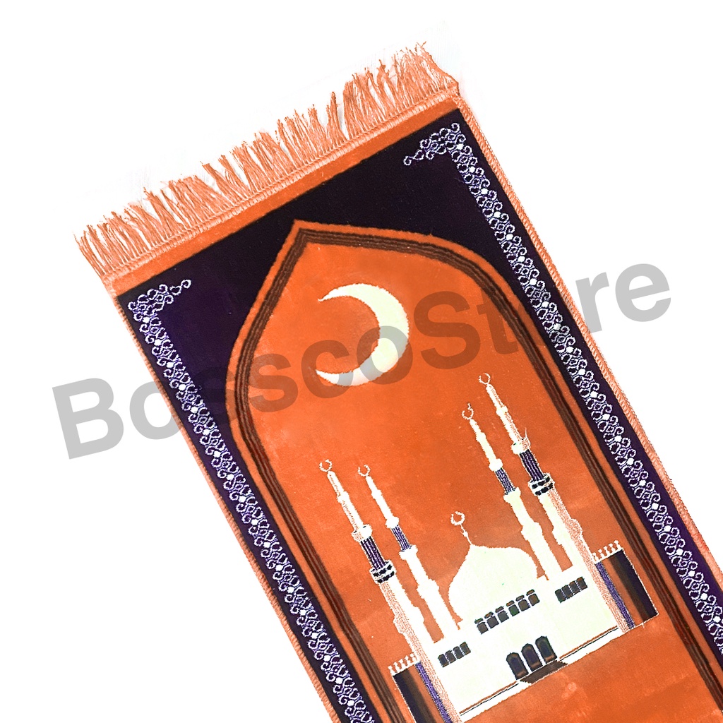 Sajadah Bulu Halus Aladin Oleh Oleh Umroh 100x50cm Motif Bulan Sabit M18 sajadah premium sajadah halus sajadah besar sajadah dewasa sajadah murah sajadah hadiah umroh sajadah oleh2 umroh sajadah bulu beludru sejadah sajada