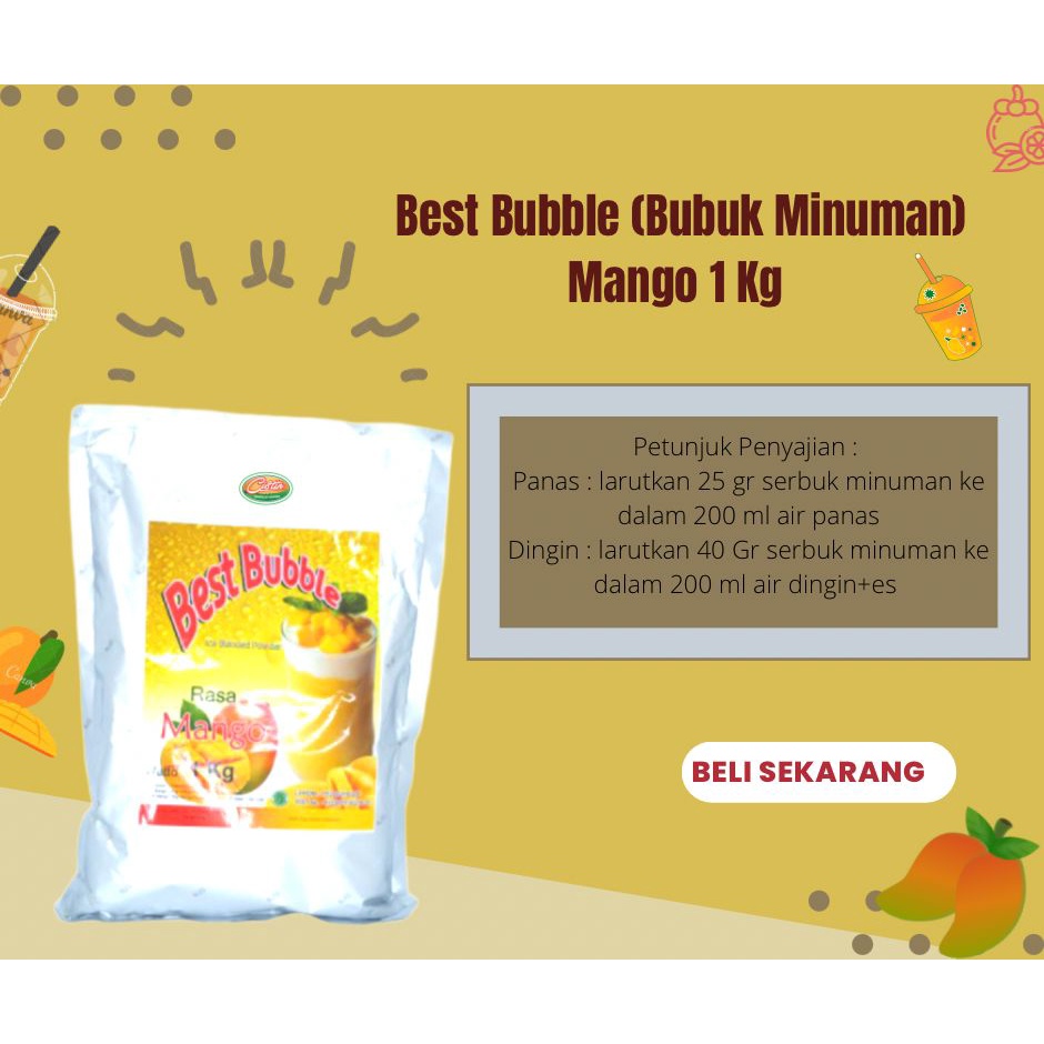 

BUBUK MINUMAN BEST BUBBLE MANGO 1KG