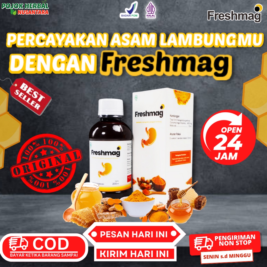 

[BISA COD] FRESHMAG 100% ORIGINAL - Madu Mag Magh Solusi Atasi Masalah Asam Lambung Gerd Infeksi Lambung Mual Muntah Lancarkan Pencernaan Sirkulasi Darah