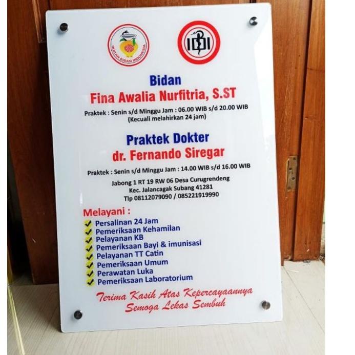 

Diskon Separuh Harga Akrilik papan praktek Apoteker, Dokter, Bidan , Akrilik papan praktek Dokter Free Packing_SIAP PAKAI Flash Sale