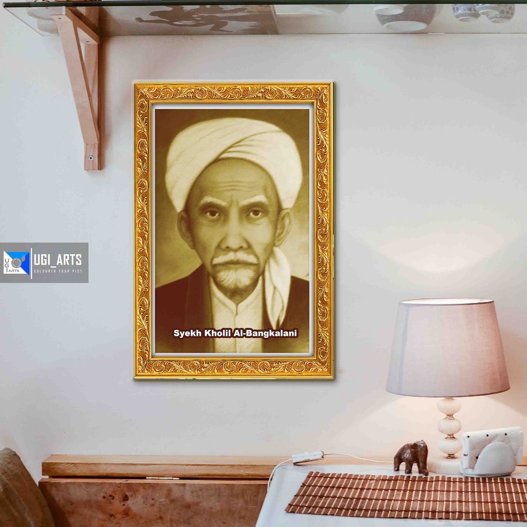 POSTER KAYU Hiasan Dinding Poster Ulama Syehk Kholil Bangkalan Madura EZAN STORE