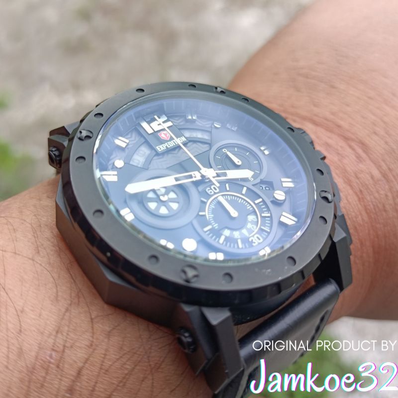 Jam Tangan Arloji Expedition Tipe 6402 M Remaja Cowok Pria Analog Original Ori Strap Tali Murah Anti