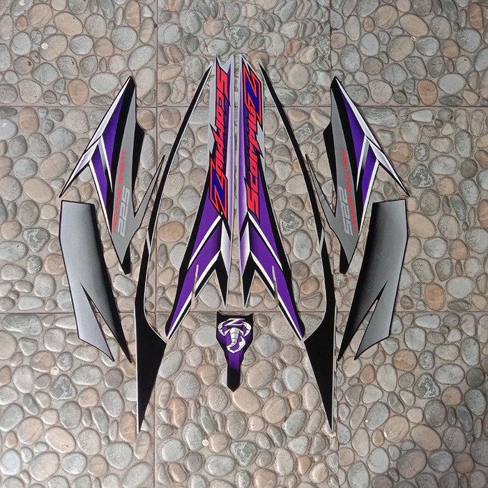 stiker striping motor yamaha scorpio z 225 2006 hitam ungu
