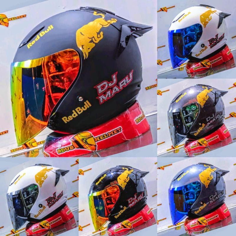 Helm KYT DJ Maru  Paket Ganteng RedBull Original SNI-DOT