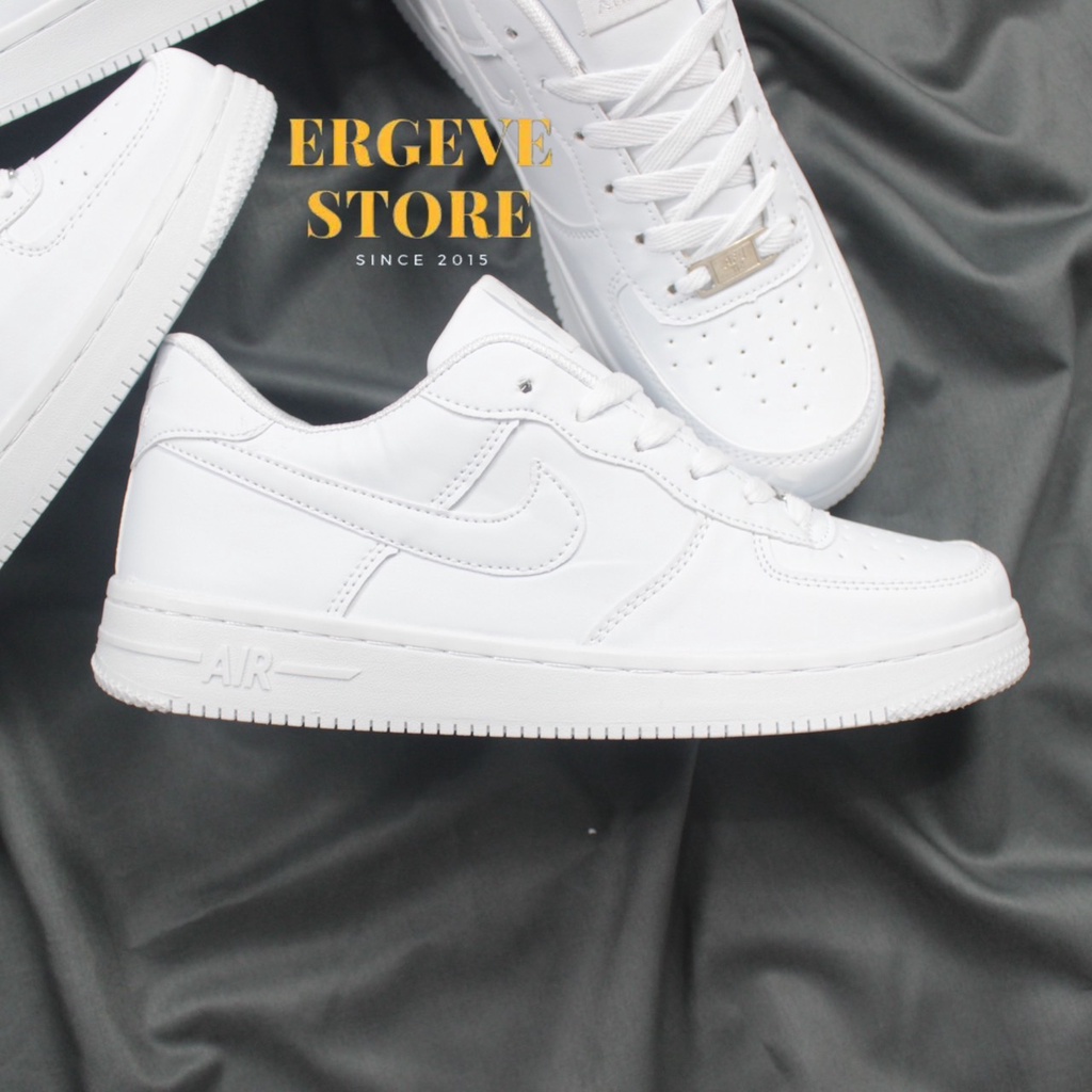 SEPATU PUTIH AIR FORCE 1 LV8 MID LOW PUTIH POLOS WANITA PRIA SNEAKERS FULL WHITE