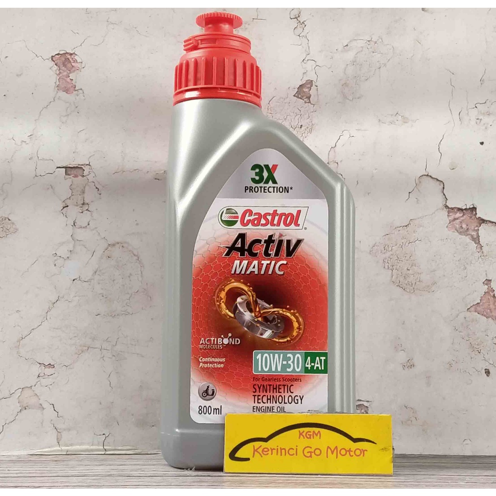 OLI CASTROL ACTIVE MATIC 10W-30 0.8L - OLI MOTOR CASTROL ACTIVE MATIC