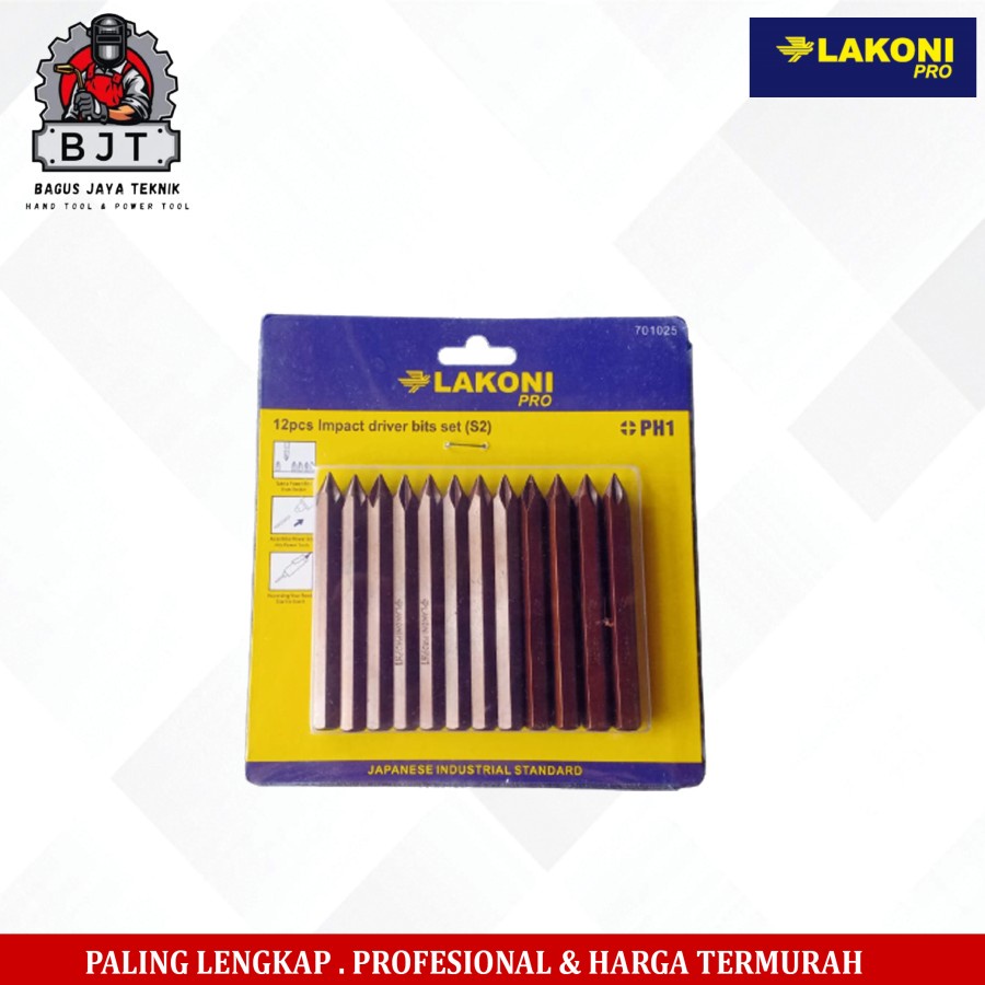 LAKONI PRO MATA OBENG KETOK PLUS PH1 PER 1 PCS / IMPACT DRIVER BITS