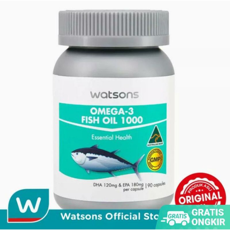 Jual Watsons Omega 3 Fish Oil 1000Mg 90"s Shopee Indonesia