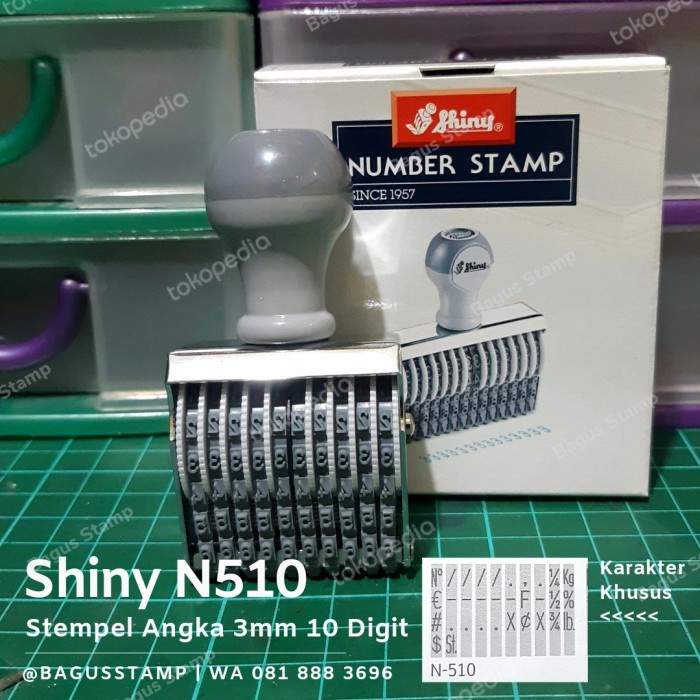 

Produk Unggulan Stempel Manual Angka 10 Digit 3Mm Shiny N 510 / N-510 Murah