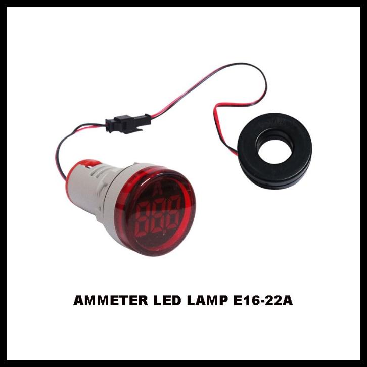 Eelic Eelic Pbt-E16 -22A Ammeter Lampu Led Indikator Kontrol 0-100A Co