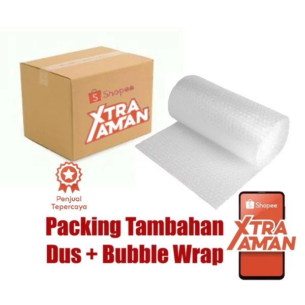 

Packing Ekstra Aman Lakban + Bubble Warp + Kardus ( XTRAAMAN)