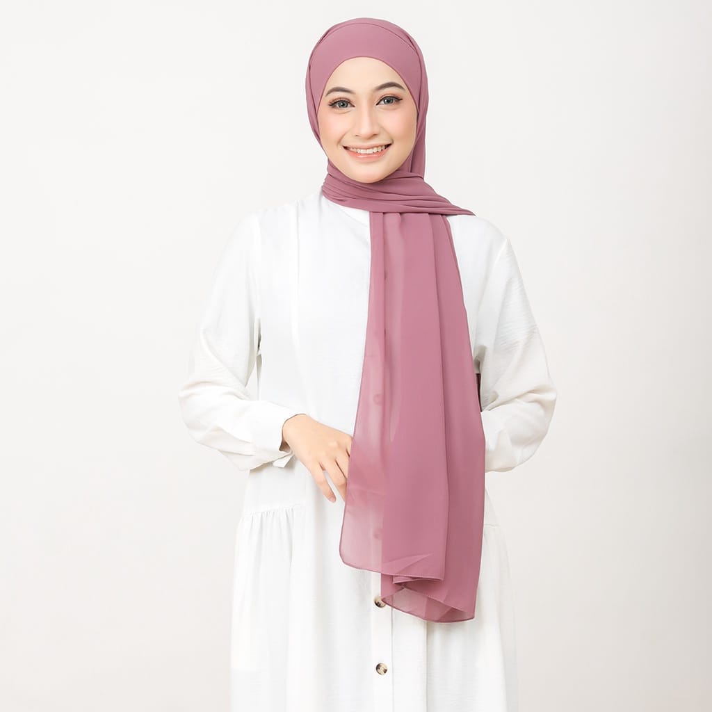 Hijab Pashmina Malay Instan Tali Belakang Ceruty BabyDoll Kerudung Pashmina Ikat Terbaru Pasar Hija'b