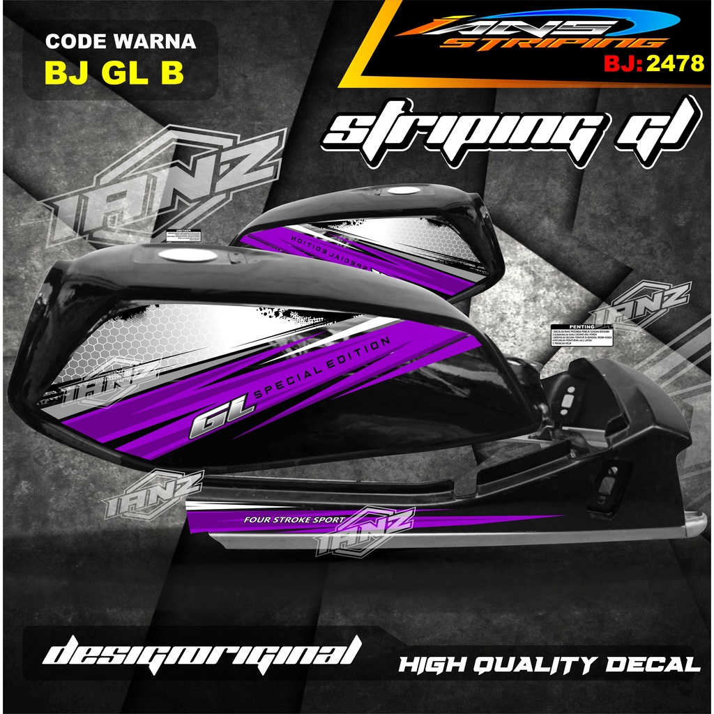 STRIPING VARIASI GL 100 / STIKER GL MAX / STRIPING GL PRO / STIKER MOTOR GL TERBARU / VARIASI STIKER GL 100