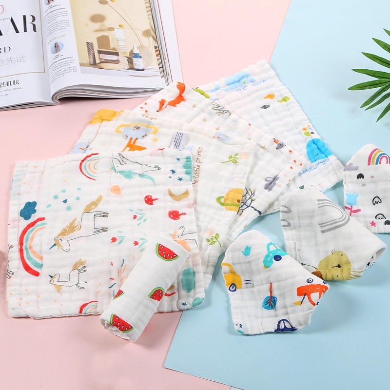 TokoPapin Sapu Tangan Bayi Handuk Waslap Katun Cotton Premium Lembut Anak Bayi Motif
