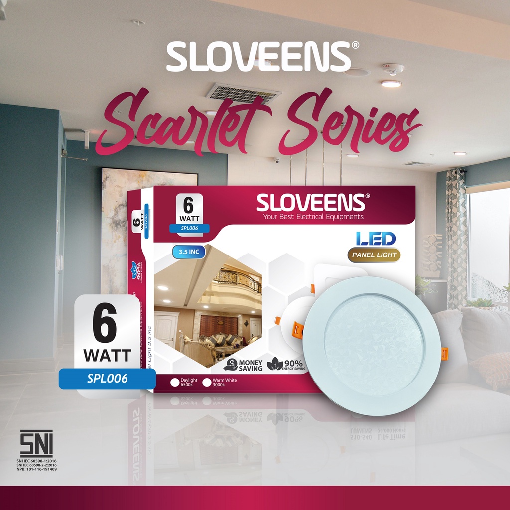 [COD] LAMPU DOWNLIGHT LED PANEL HIAS SCARLET SERIES SLOVEENS FREE ONGKIR