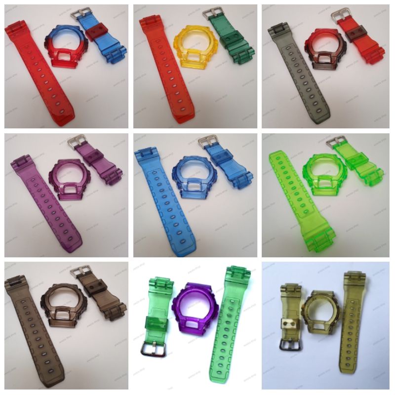 BAND N BEZEL GSHOCK G SHOCK DW 6900 DW 6600 DW 8030 DW 8040 JELLY CLEAR
