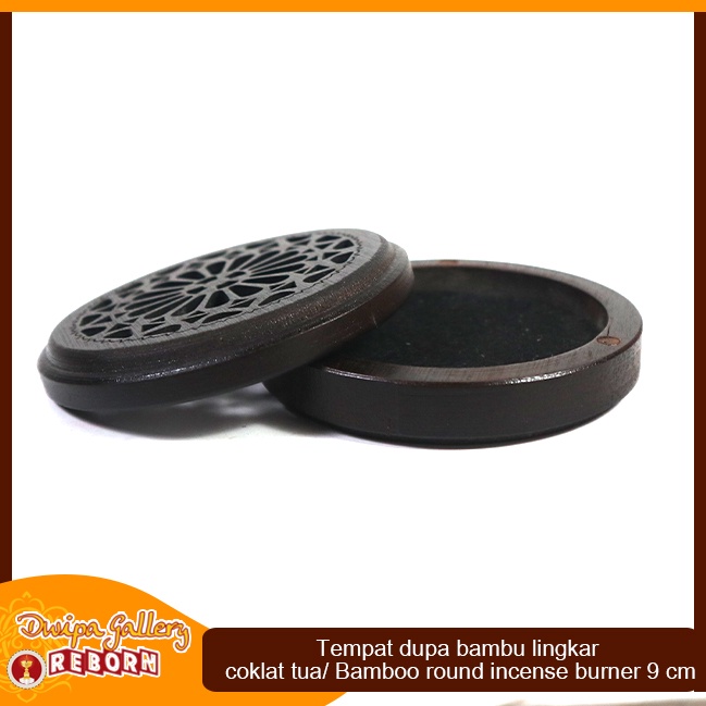 Hiolo Tempat Bakar Dupa Lingkar Round Incense Burner Bambu 9cm