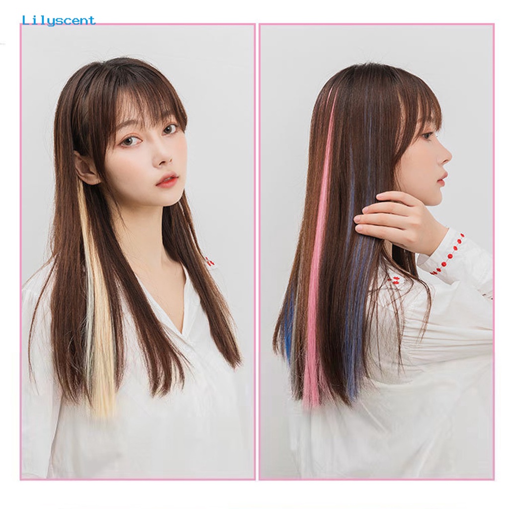 Rambut Palsu Extensions Highlight Aneka Warna Matte Fluffy Untuk Wanita