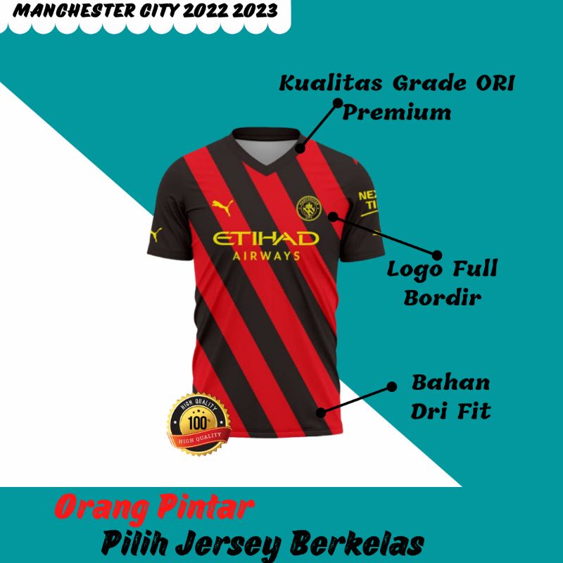 Jersey Man_Chester City Away 2022 2023 Grade Ori Import Baju Sepak Bola Pria