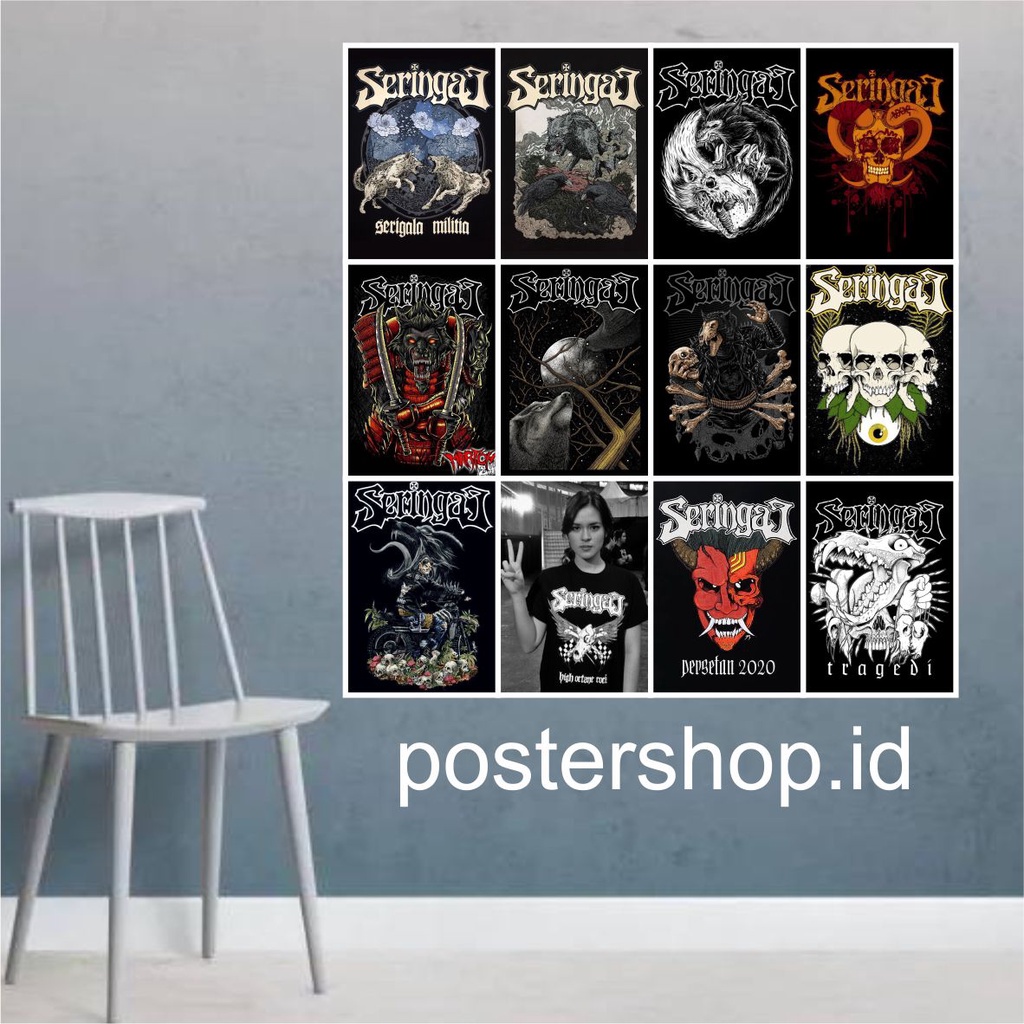 Poster Band Metal Indonesia (Seringai) isi 12pcs