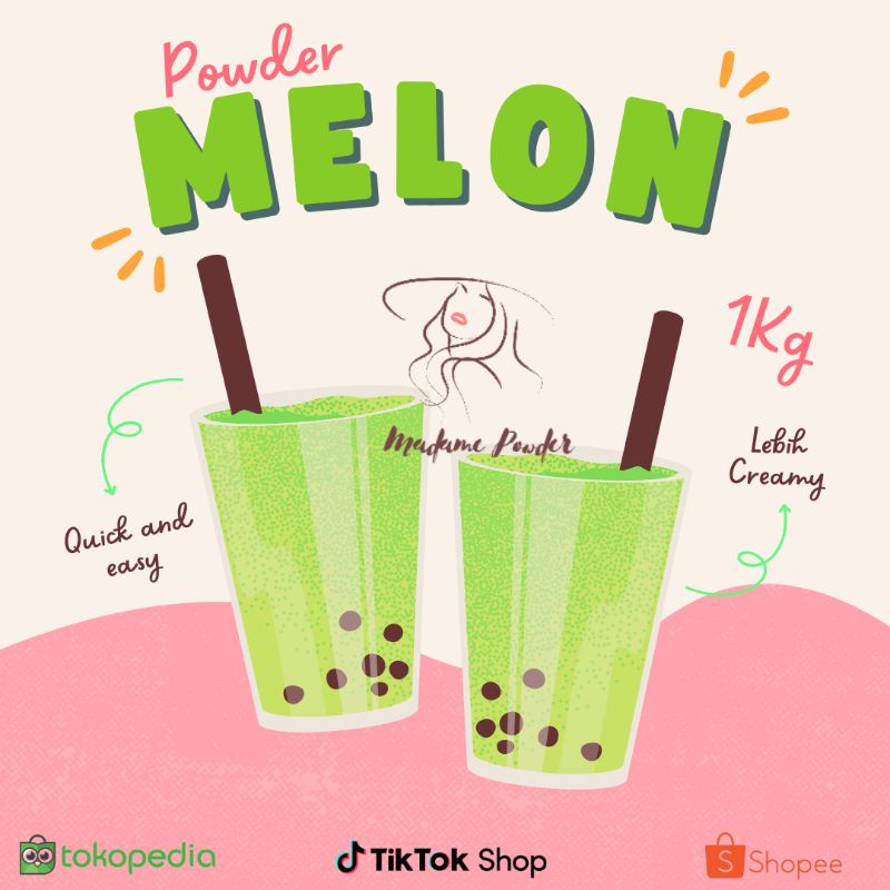 

Bubuk Minuman Melon 1 Kg Madame Powder Drink Gresik
