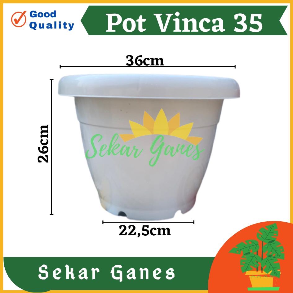 TERMURAH PROMO Pot Gentong VINCA 35 Putih Hitam Coklat Pot Tanaman Plastik Bunga Jumbo Besar Murah Grosir 40 cm Pot Tulip 45 20 30 Galaxy 25 40-Pot Bunga Putih 35 Strawberry | Pot Tanaman Plastik Besar