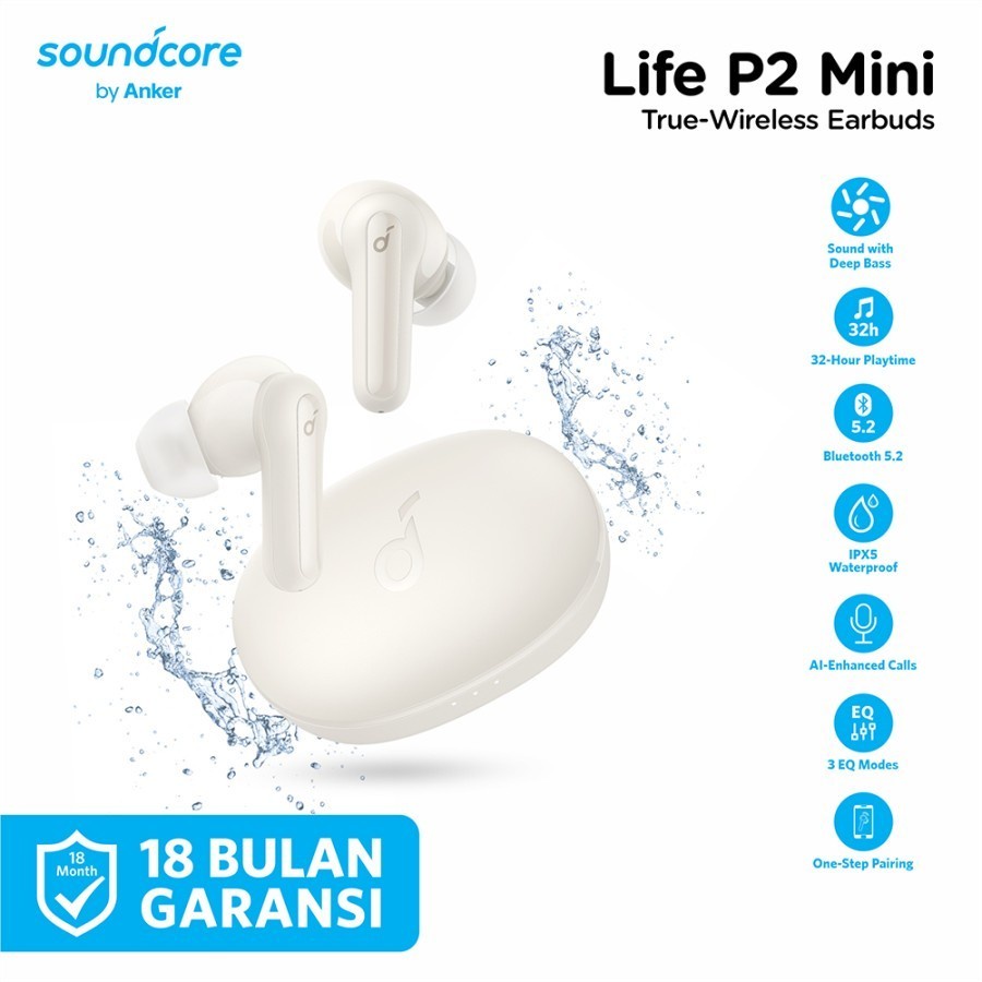 Anker Soundcore Life P2 Mini TWS Earphone Wireless Bass - A3944