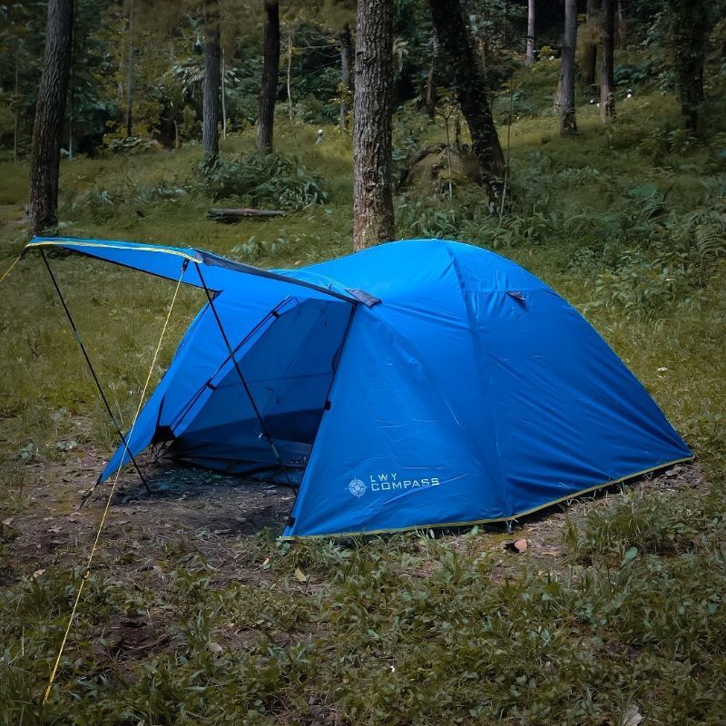Tenda Camping Compass 4p Fiber - Tenda Kemah Double Layer - Tenda Compass Fiber Double Layer