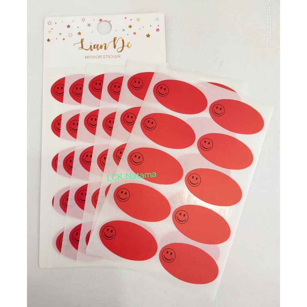 

4of Sticker fancy M mirror sticker isi 5 lembar