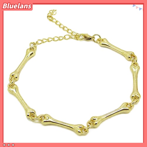 Gelang Bangle Bentuk Tulang Bahan Alloy Gaya Gothic Punk Untuk Wanita