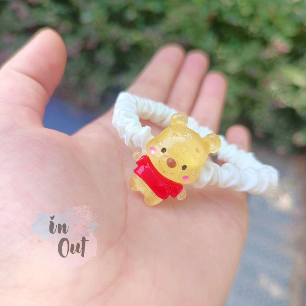 Ikat Rambutn Karet Disney Wanita Korea Simple Elegan / Ikat rambut wanita motif elastis Winnie Lotso Piglet Tiiger Donald / Woman Kid Hair tie ACC46
