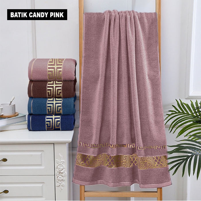 Handuk Mandi Dewasa Ukuran 140cm X 70cm bahan 100% Katun Handuk Mandi Motif Polos Tebal  H101K