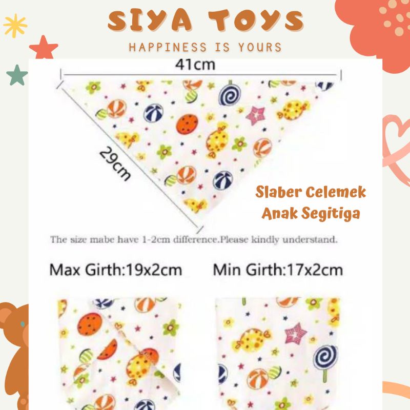 SIYA✨ READY GOJEK &amp; COD BABY SLABER / CELEMEK BAYI SEGITIGA PERSIAPAN MAKAN BAYI 20 MOTIF