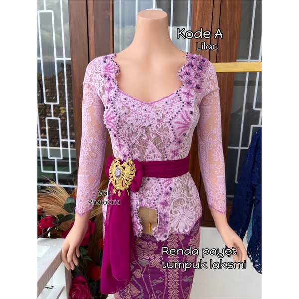 kebaya renda payet tumpuk
